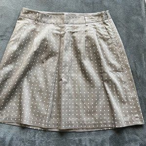 Beige Polka Dot The Limited Mini Skirt Size 8